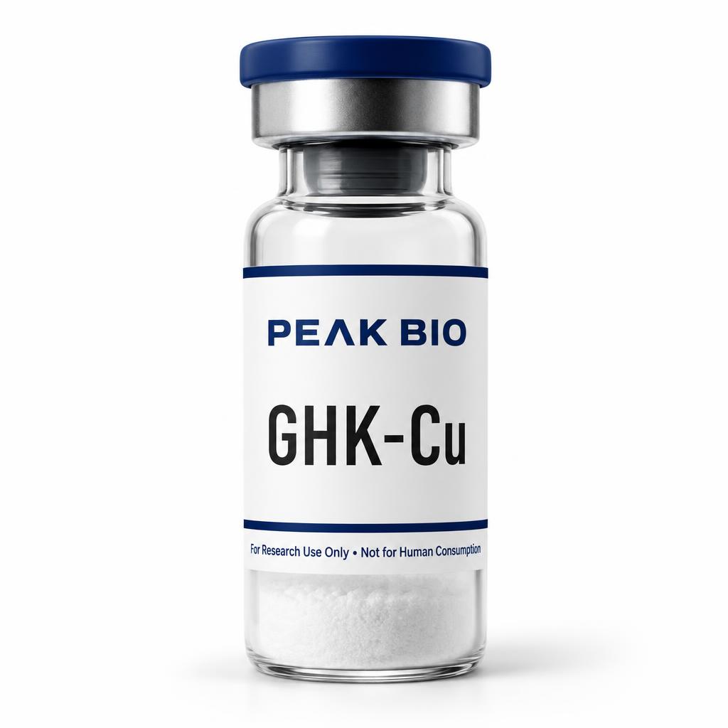 GHK-Cu (Copper Tripeptide-1) research peptide vial